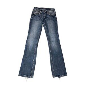 Shyanne Womens Bootcut Jeans 28W x 34L Distressed Denim 100% Cotton